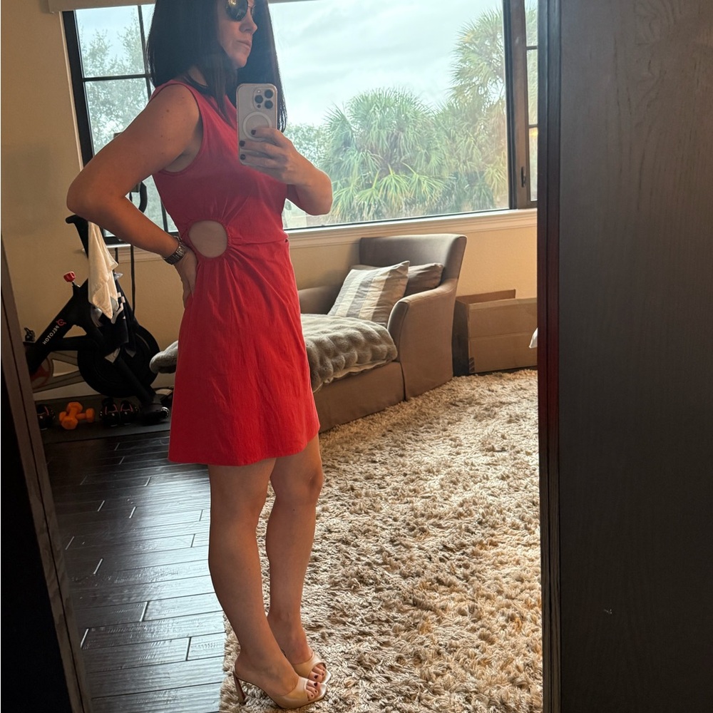Abercrombie & Fitch Vibrant Red Mini Dress - Picture 3 of 7